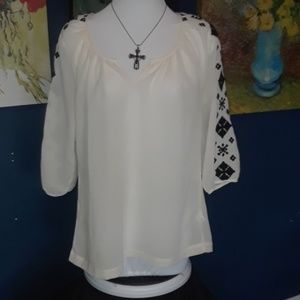 Cream long sleeve blouse Old Navy size SPP